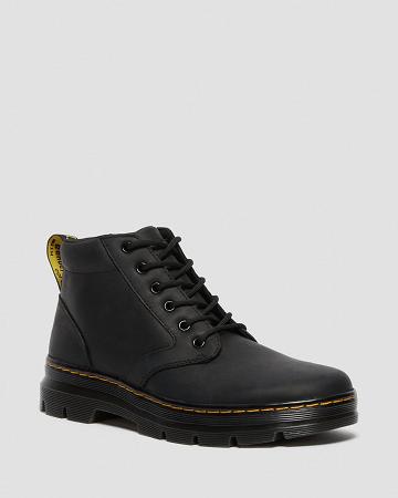 Black Men's Dr Martens Bonny Leather Ankle Boots | CA 435ZUT